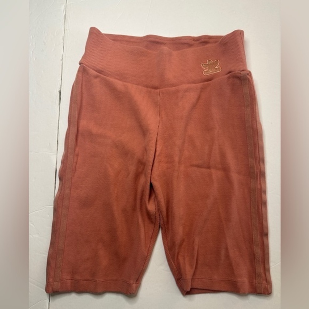 NWOT Adidas Ribbed Dusty Rose Biker Shorts Size Medium